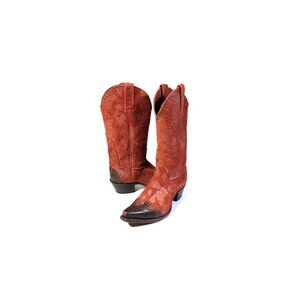 Sonora Cowboy Boots Rough Out Leather Handmade Cowboy Boots Size 7.5